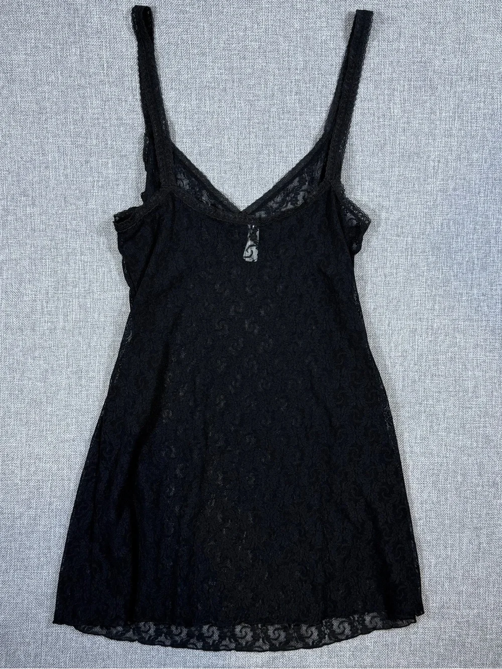 Black Lace Cami Slip Top - Women